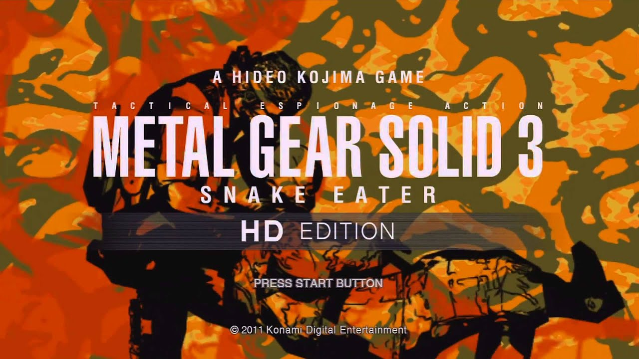 Title screen of MGS 3.